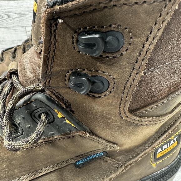 Ariat Work Boots Mens Size 14 D Brown Composite Toe Waterproof Slip Resistant